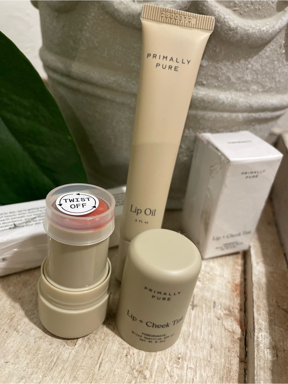 Primally Pure Lip + Cheek Tint & Lip Oil